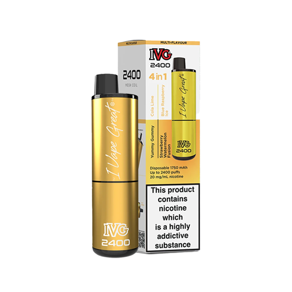 IVG 2400 4 in 1 Gold Edition Disposable Vape