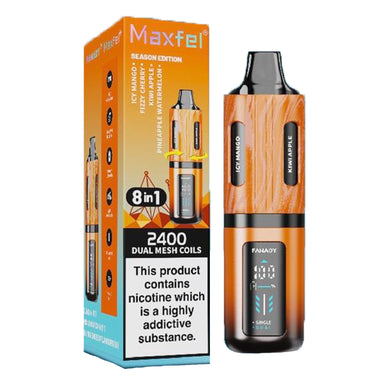 maxfel vape 18000 puffs Maxfel Legend 2400 8-in-1 Disposable Vape Device