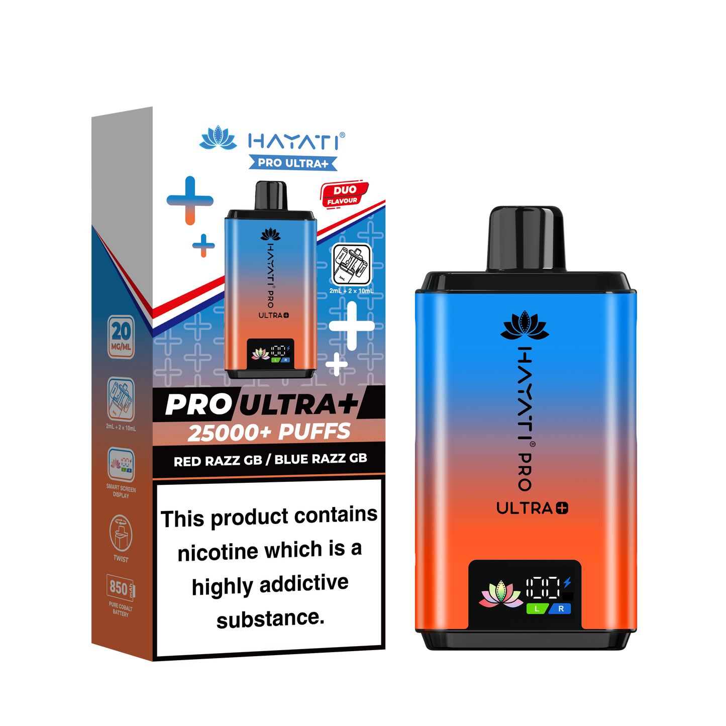 Hayati Pro Ultra + 25K Prefilled Pod Kit