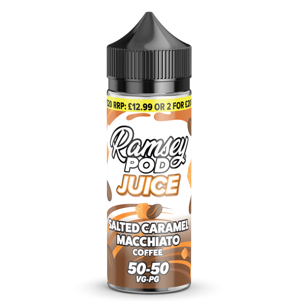Salted Caramel Macchiato E-Liquid by Ramsey E-Liquids - Shortfills UK Vapor Shop Direct Salted Caramel Macchiato E-Liquid by Ramsey E-Liquids - Shortfills UK Vapor Shop Direct