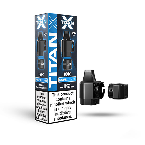 Titan X Prefilled Pod Vape Kit BlueRaspberry