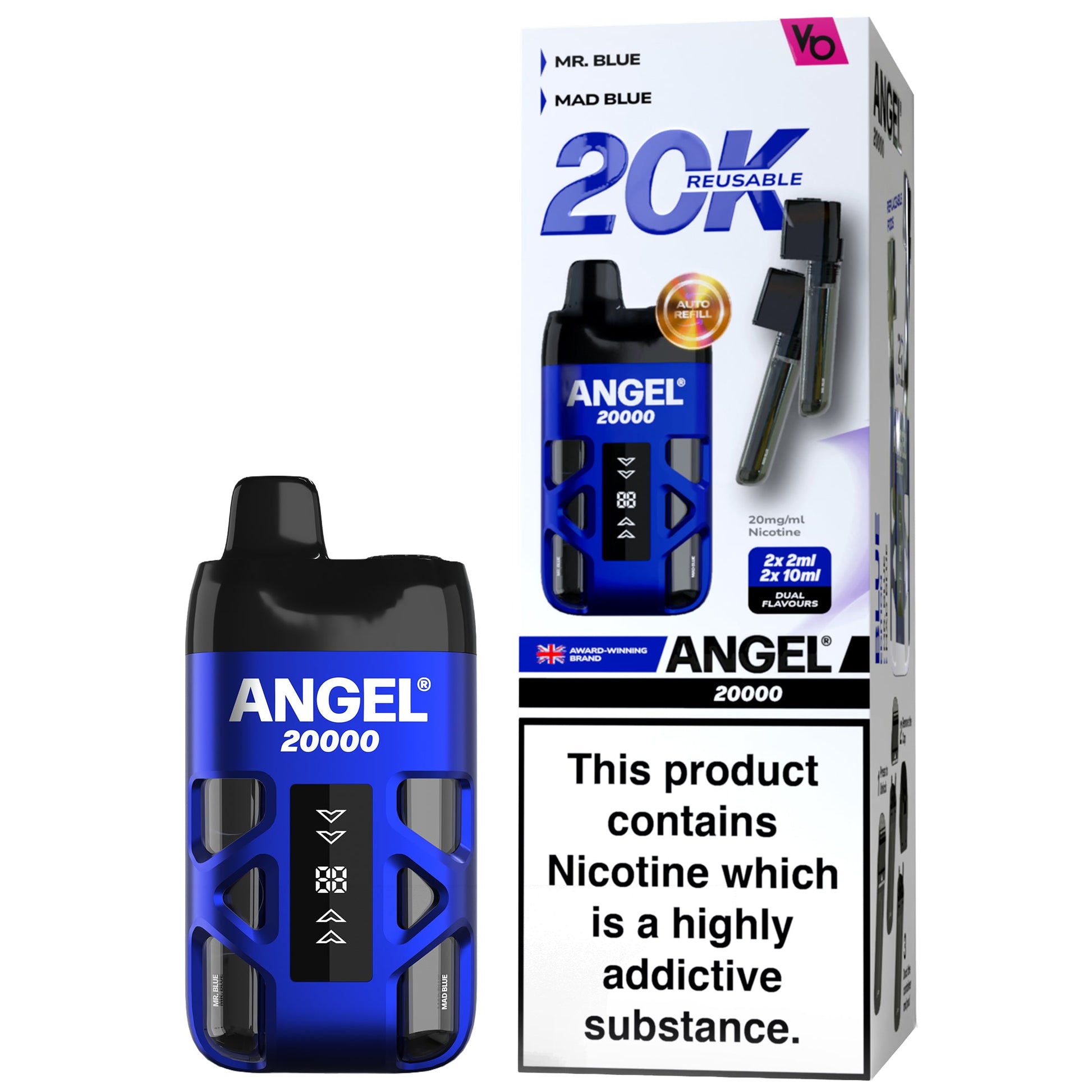 Vapes Bars Angel 20K Prefilled Pod Vape Kit - Blue Edition