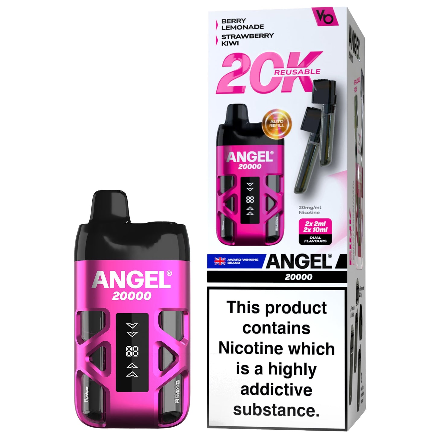Vapes Bars Angel 20K Prefilled Pod Vape Kit - Pink Edition