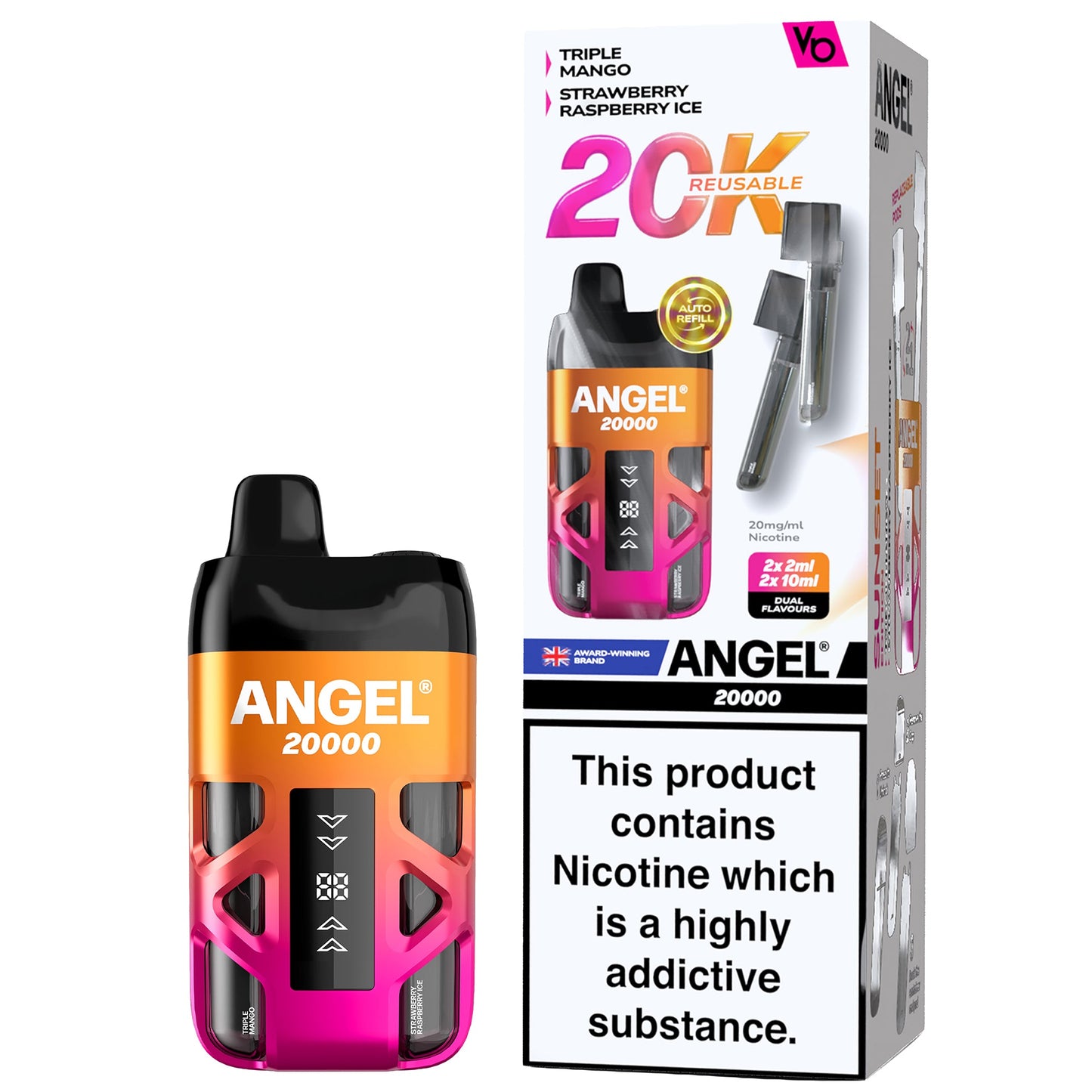 Vapes Bars Angel 20K Prefilled Pod Vape Kit - Sunset Edition