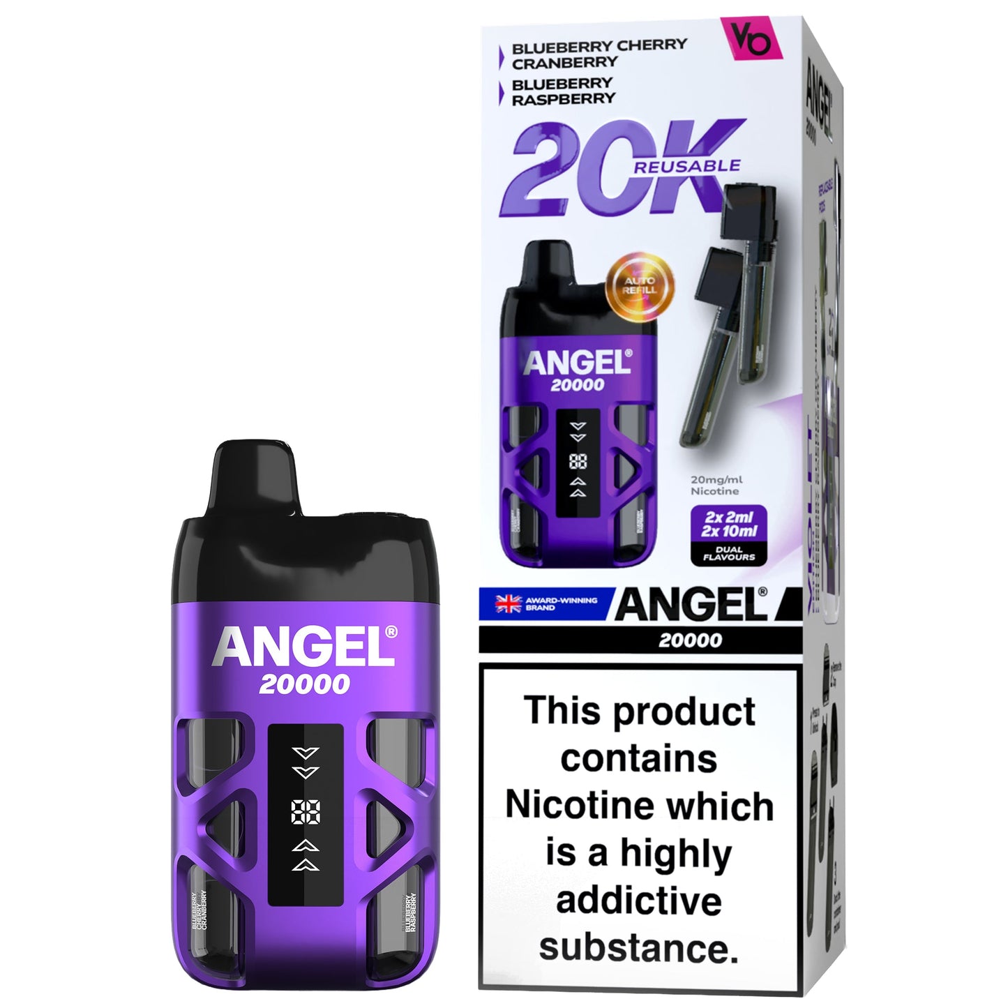 Vapes Bars Angel 20K Prefilled Pod Vape Kit - Violet Edition