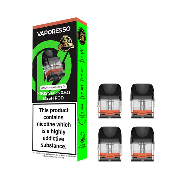 Vaporesso Xros Series Corex 3.0 Pods Tech Version 4pcs - 0.6ohm Mesh Pod
