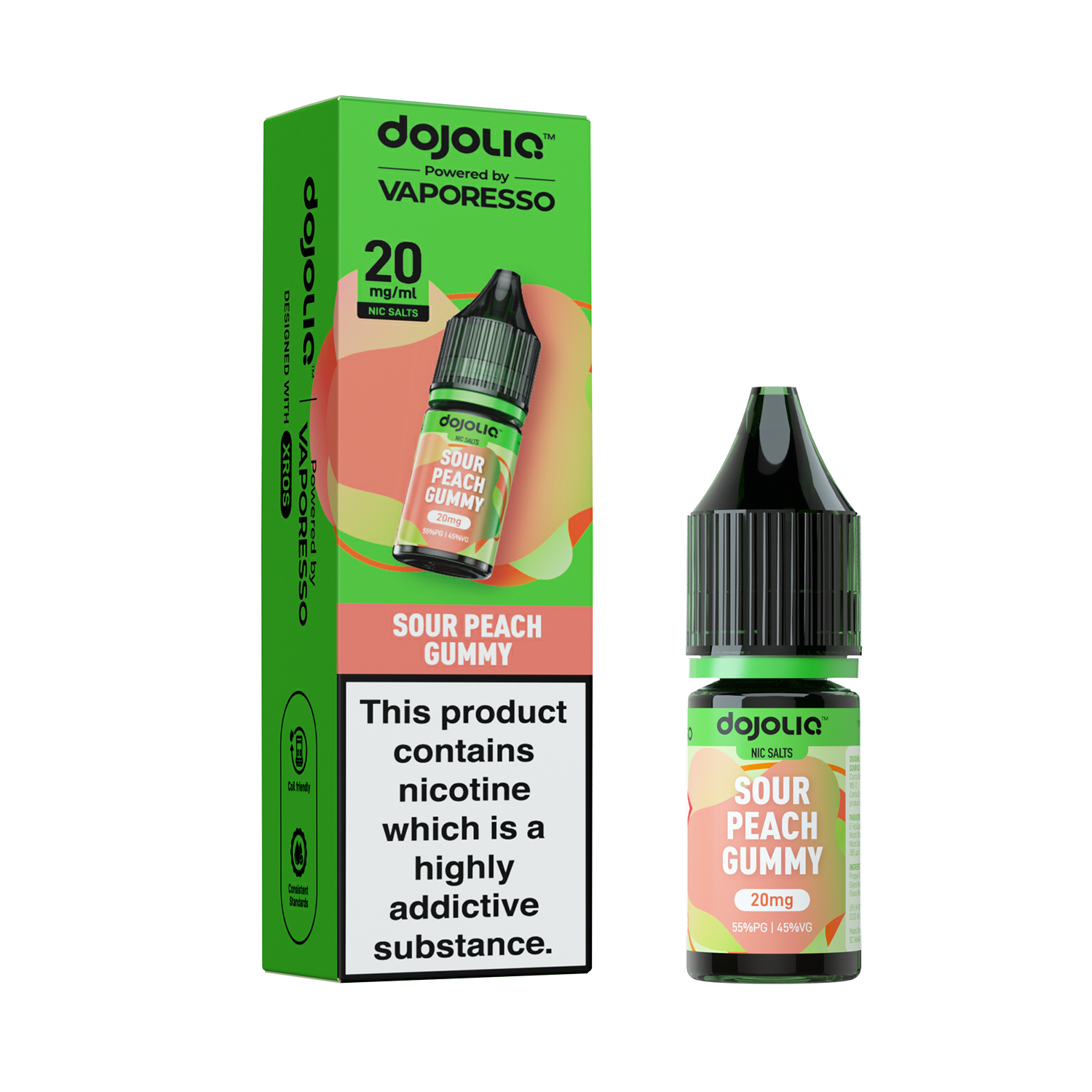 Sour Peach Gummy Nic Salt by Vaporesso - Nic Salts UK