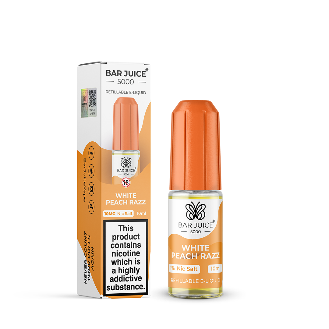 White Razz Bar Juice 5000 White Peach Razz 10ml Nic Salt – Vapor Shop Direct