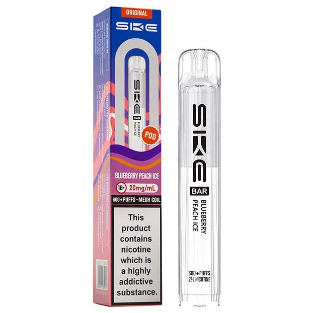 Blueberry Peach Ice Bar 600 20mg Prefilled Pods by SKE Crystal