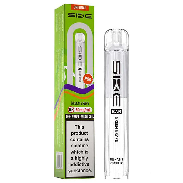 Green Grape Bar 600 20mg Prefilled Pods by SKE Crystal