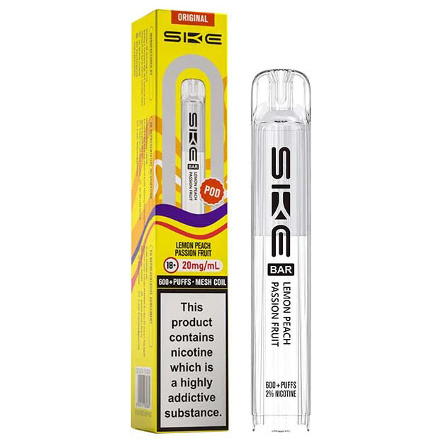 Lemon Peach Passion Fruit Bar 600 20mg Prefilled Pods by SKE Crystal