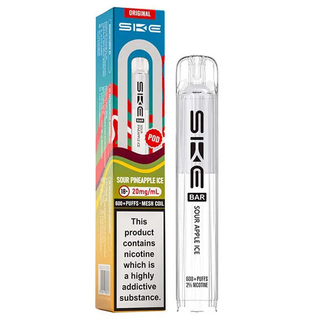 Sour Pineapple Ice Bar 600 20mg Prefilled Pods by SKE Crystal