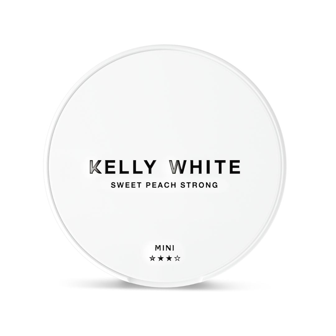 Kelly White Nicotine Pouches - Sweet Peach Strong