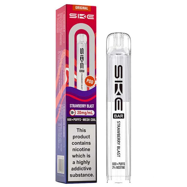 Strawberry Blast Bar 600 20mg Prefilled Pods by SKE Crystal