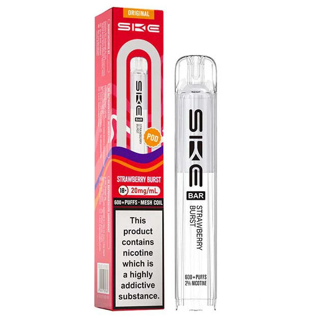 Strawberry Burst Bar 600 20mg Prefilled Pods by SKE Crystal