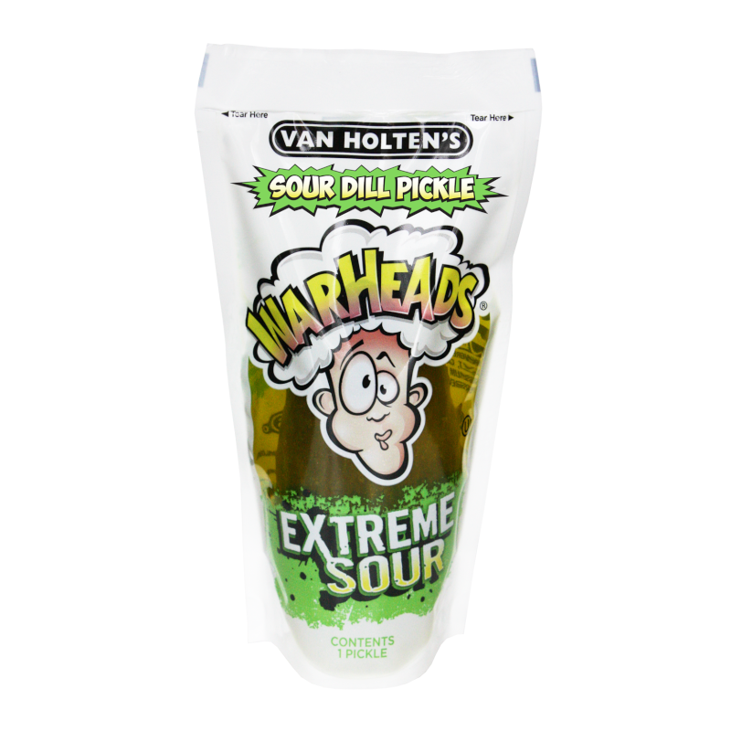 Van Holten's Warheads Pickle In A Pouch Extreme Sour