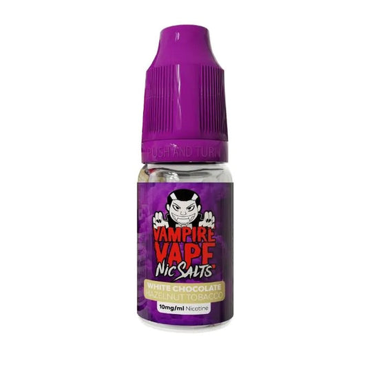 White Chocolate Hazelnut Tobacco Nic Salt by Vampire Vape - Nic Salts UK