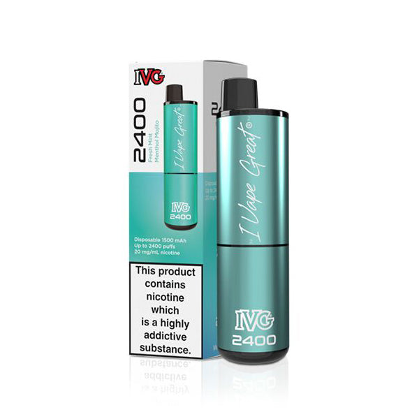 IVG 2400 Fresh Mint Menthol Mojito Disposable Vape