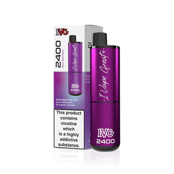 IVG 2400 Plum Blue Razz Disposable Vape