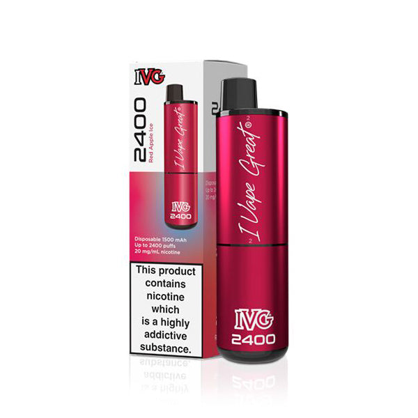 IVG 2400 Red Apple Ice Disposable Vape