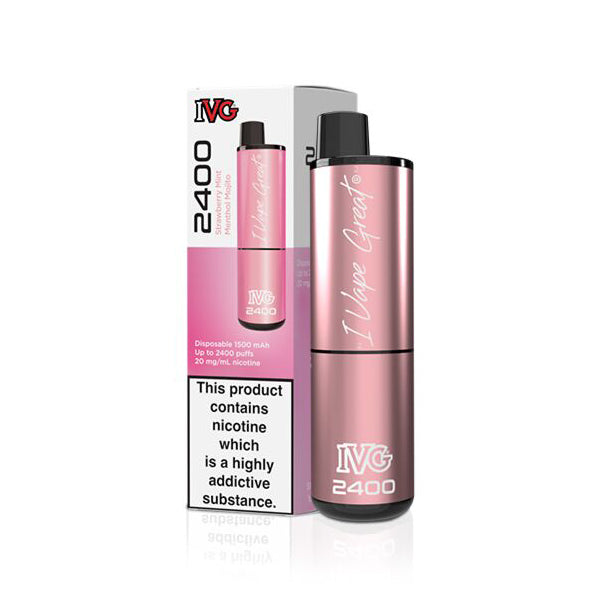 IVG 2400 Strawberry Mint Menthol Mojito Disposable Vape