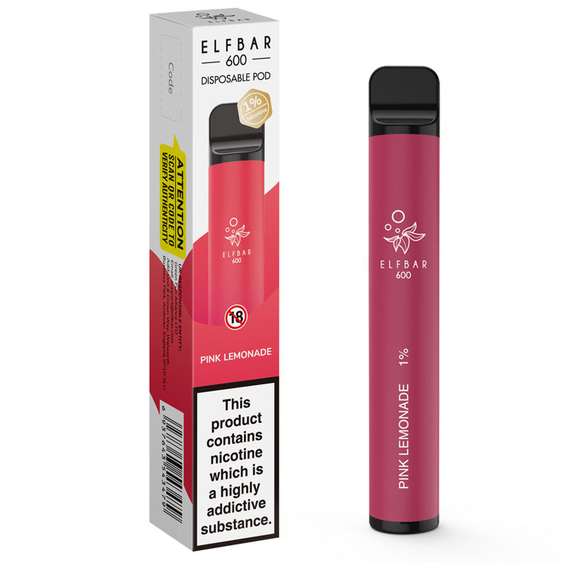 Elf Bar 600 Pink Lemonade Disposable Pod