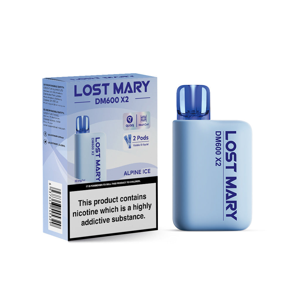 Lost Mary DM600 X2 Alpine Ice Disposable Vape