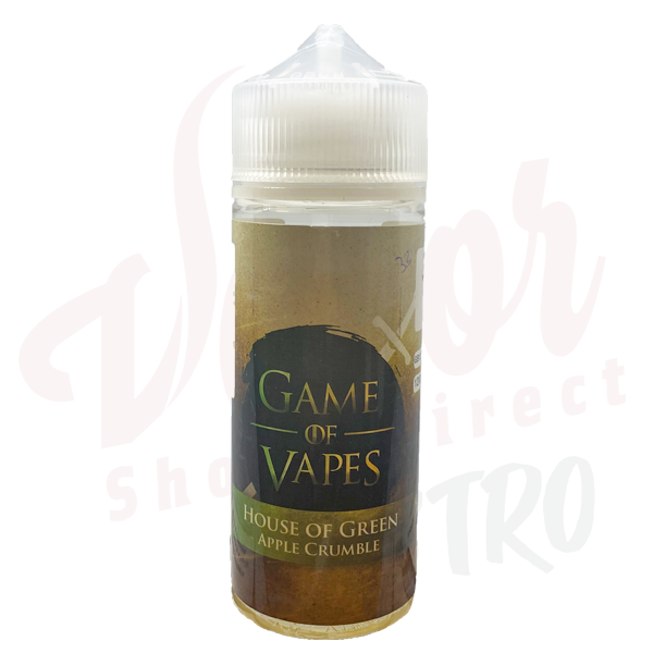 Game Of Vapes House Of Green Apple Crumble 50:50 0mg 100ml - Dated July 2021