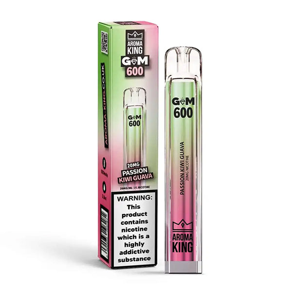 Aroma King Gem 600 Disposable Vape Device - Passion Kiwi Guava