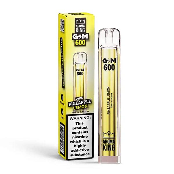 Aroma King Gem 600 Disposable Vape Device - Pineapple Lemon