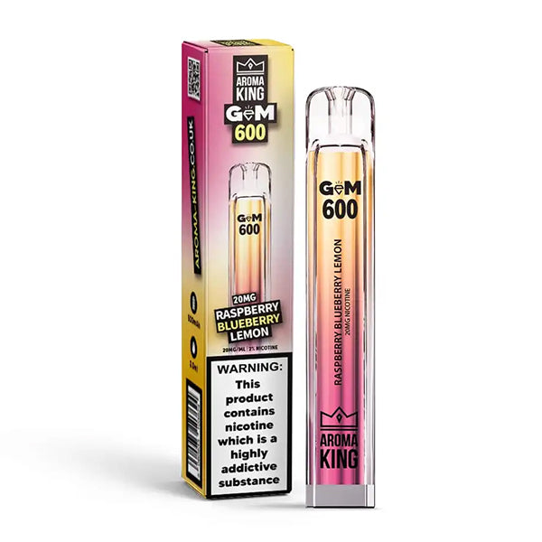 Aroma King Gem 600 Disposable Vape Device - Raspberry Blueberry Lemon