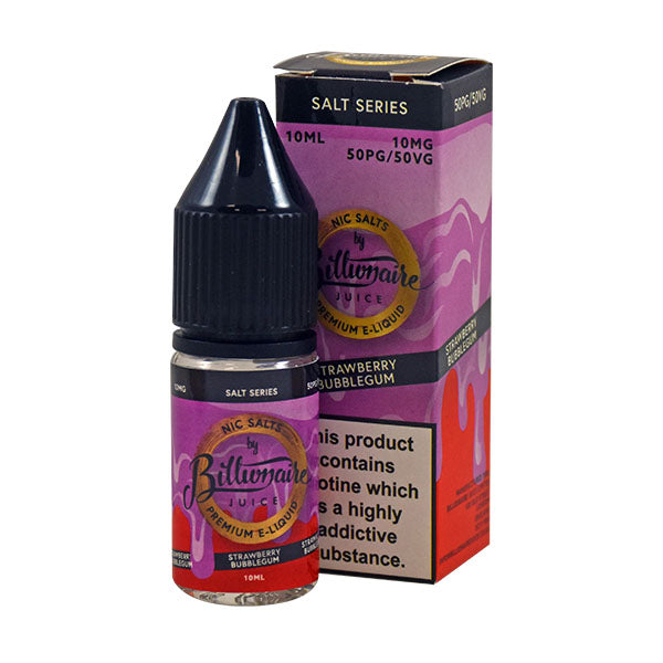 Billionaire Juice Strawberry Bubblegum 10ml Nic Salt-10mg