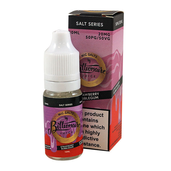 Billionaire Juice Strawberry Bubblegum 10ml Nic Salt Out Of Date-20mg