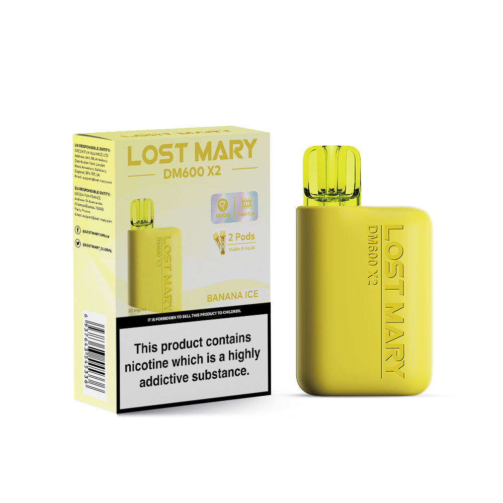 Lost Mary DM600 X2 Banana Ice Disposable Vape