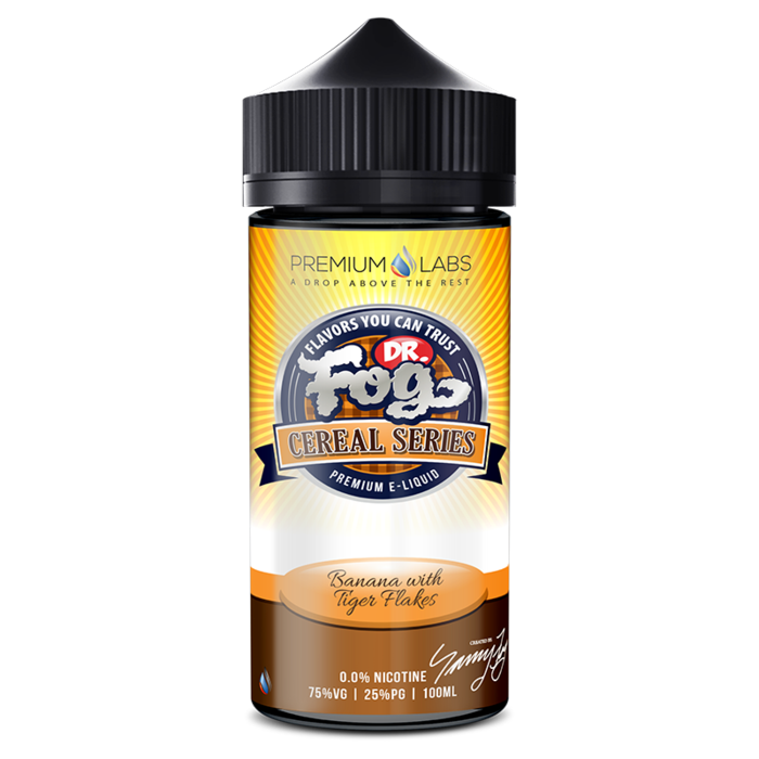 Banana Tiger Flakes E-liquid by Dr. Fog 100ml Short Fill