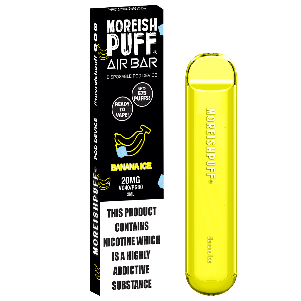 Moreish Puff Air Bar Disposable Devices-Banana Ice