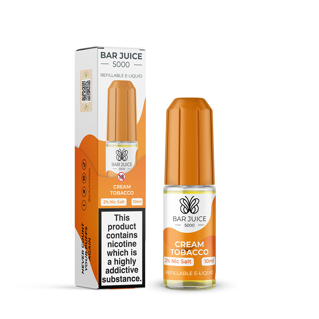 Cream Tobacco Nic Salt by Bar Juice 5000 - Nic Salts UK