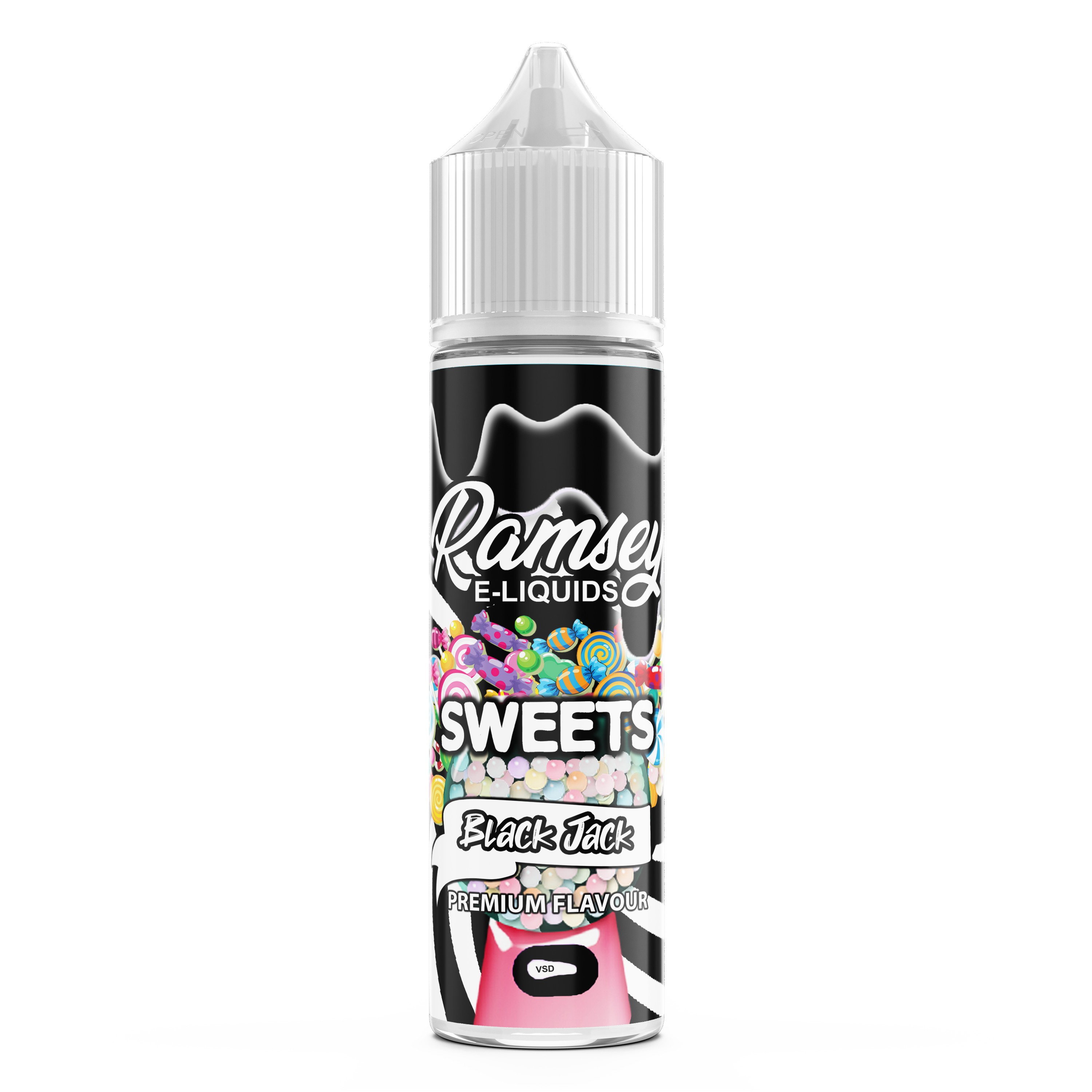 Ramsey E-Liquids Sweets Blackjack 0mg 50ml Short Fill E-Liquid