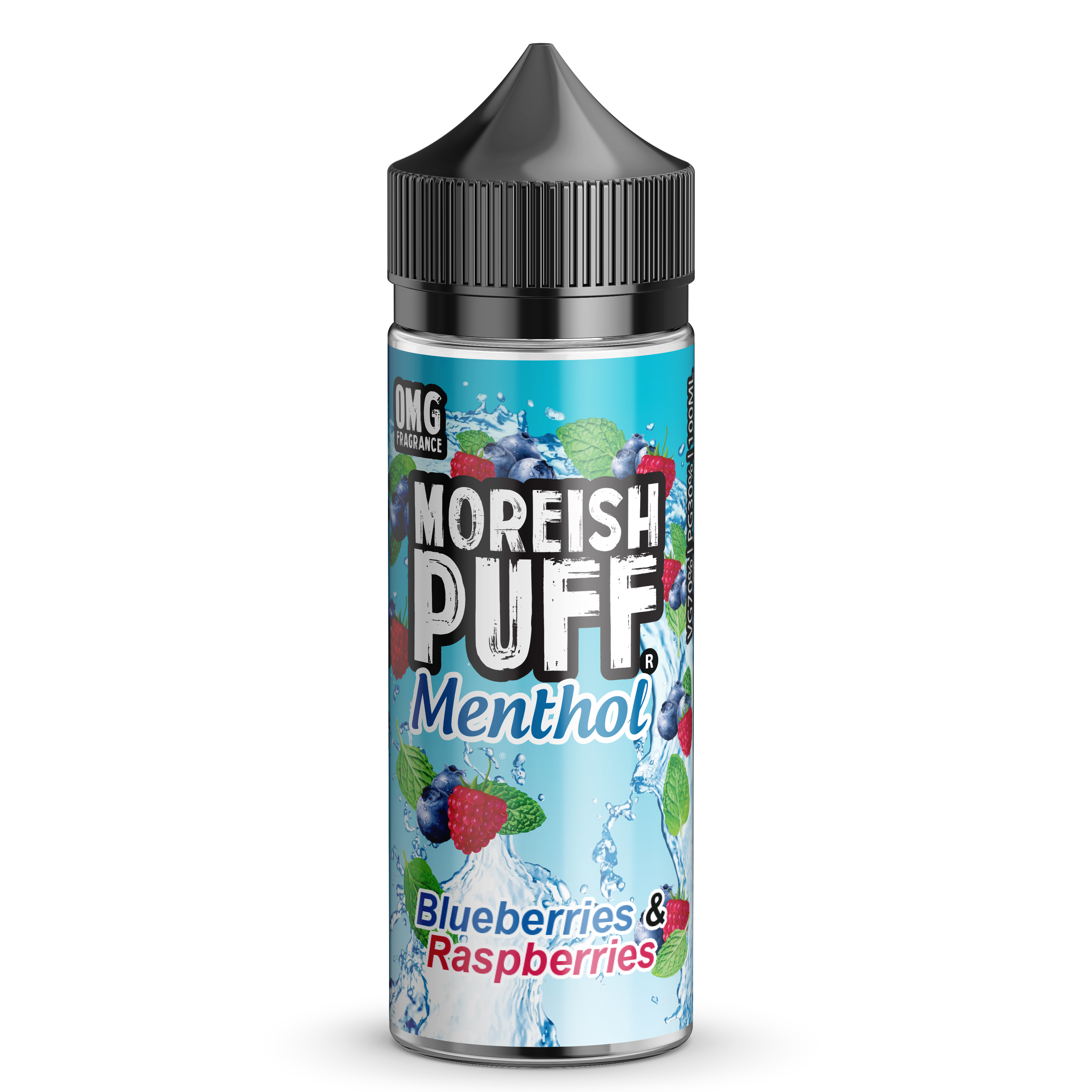 Moreish Puff Menthol Blueberries & Raspberries 0mg 100ml Shortfill E-Liquid