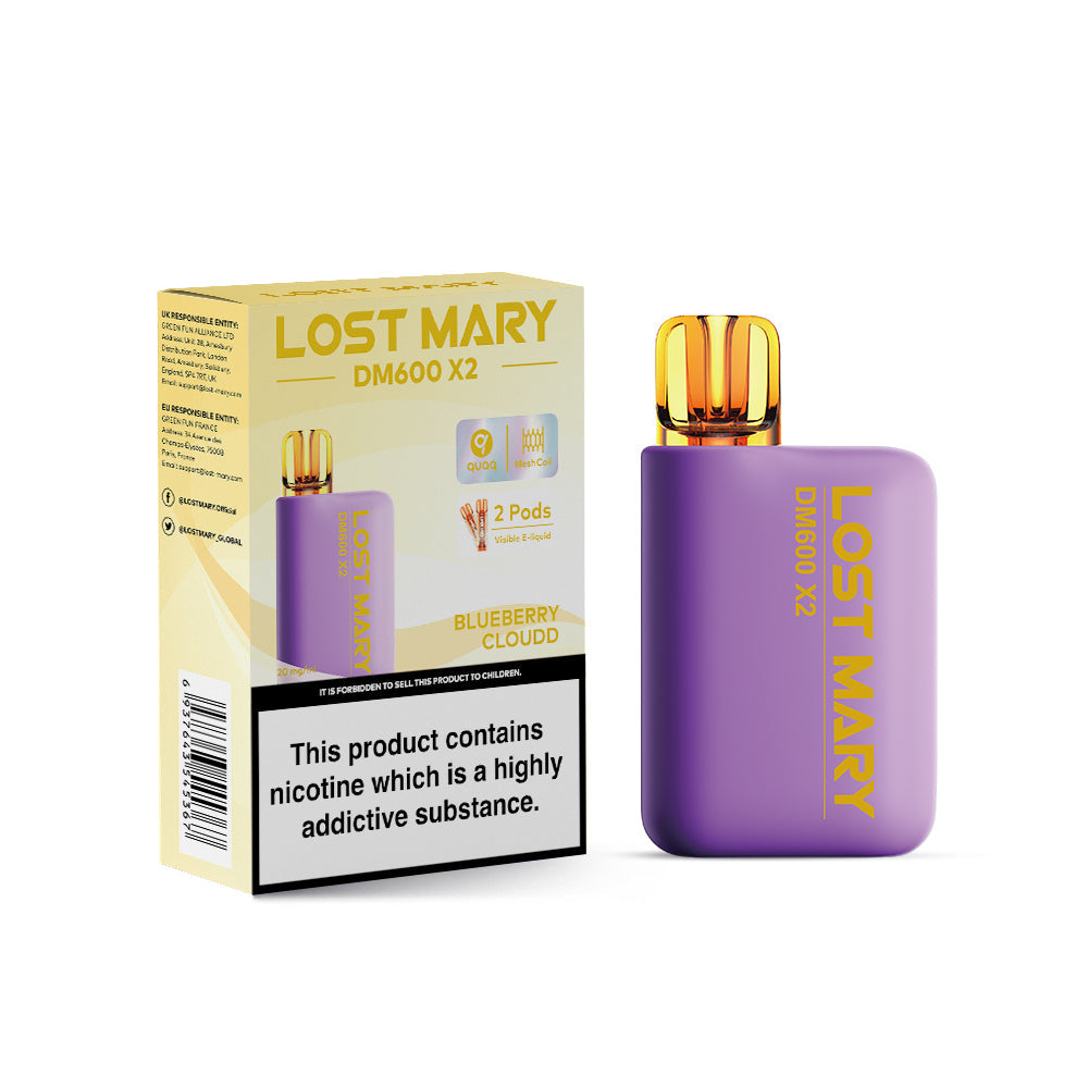 Lost Mary DM600 X2 Blueberry Cloudd Disposable Vape