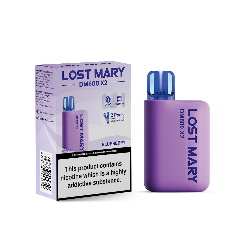 Lost Mary DM600 X2 Blueberry Disposable Vape