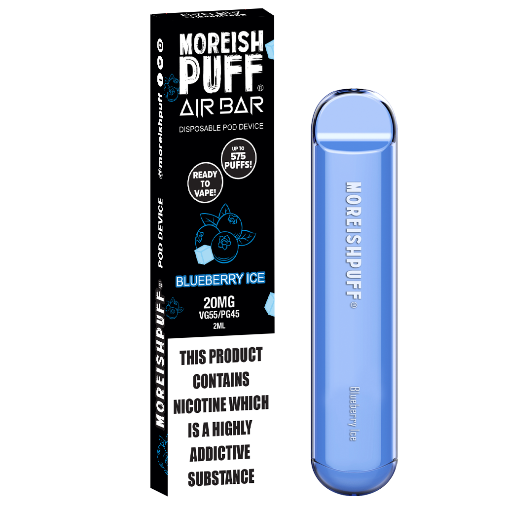 Moreish Puff Air Bar Disposable Devices-Blueberry Ice