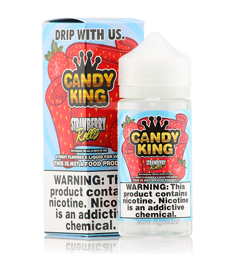 Strawberry Rolls E-liquid by Candy King 100ml Short Fill