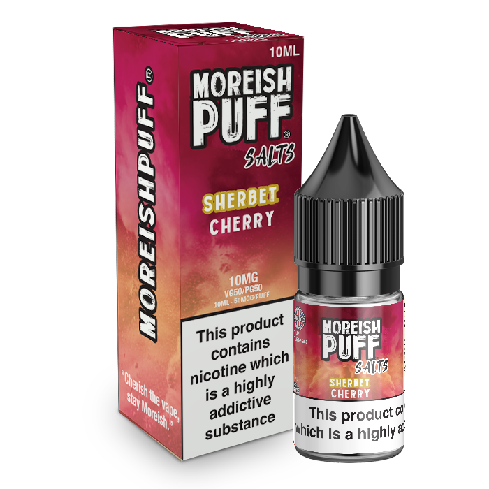 Moreish Puff Salts Cherry Sherbet 10ml Nic Salt-10mg