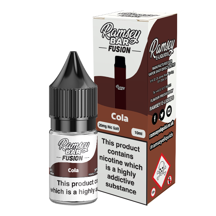 Ramsey Bar Fusion Cola 10ml Nic Salt-10mg