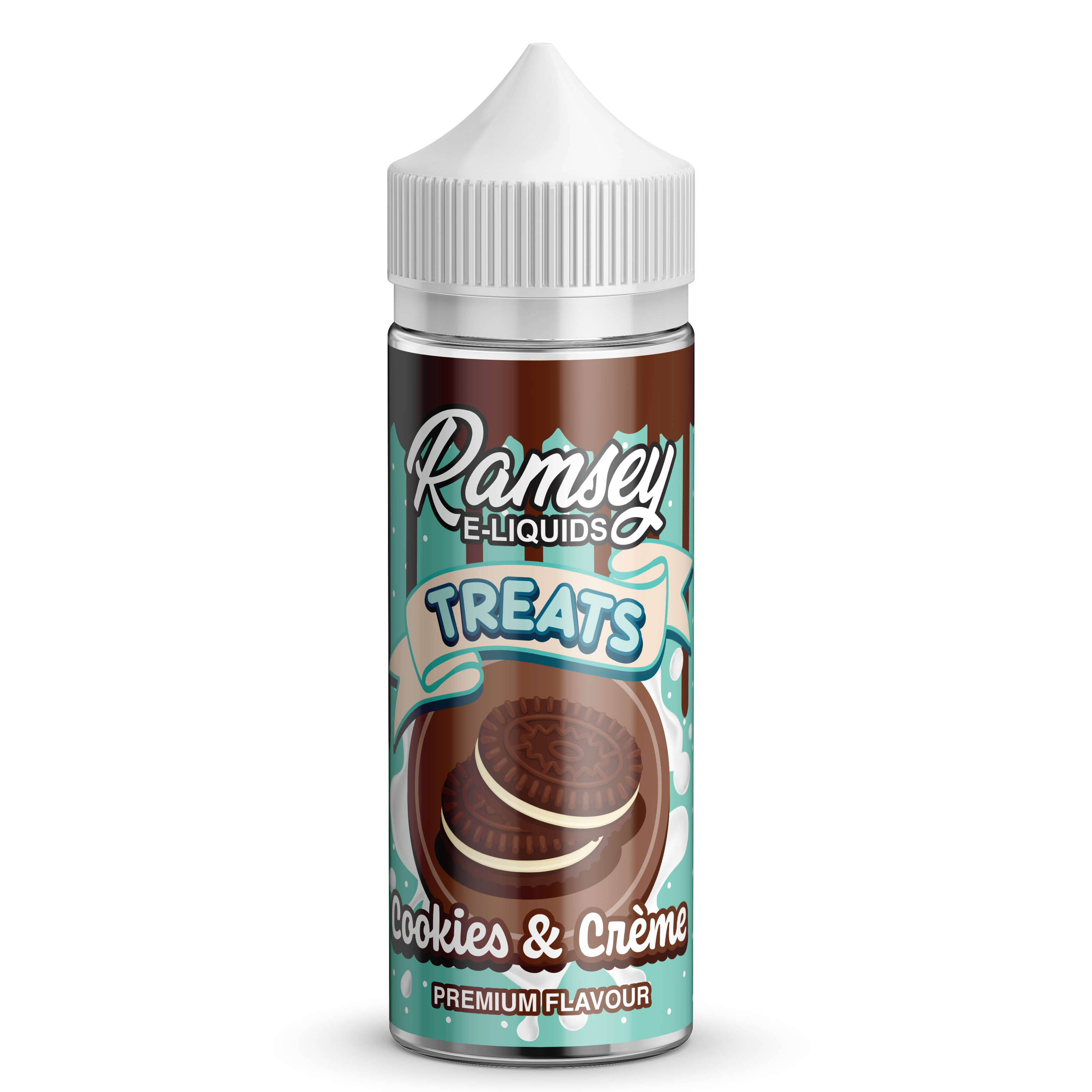 Ramsey E-Liquids Treats Cookies Cream 0mg 100ml Short Fill E-Liquid