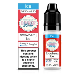 Dinner Lady Ice 50/50: Strawberry Ice 10ml E-Liquid-3mg
