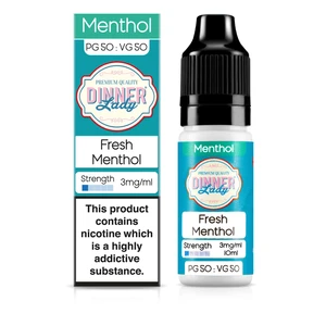 Dinner Lady Menthol 50/50: Fresh Menthol 10ml E-Liquid-3mg