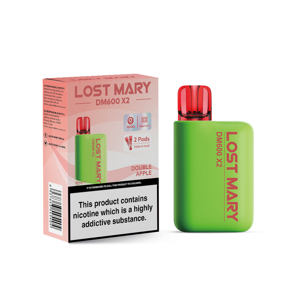 Lost Mary DM600 X2 Double Apple Disposable Vape