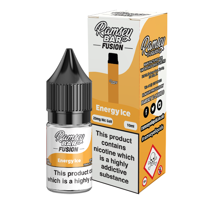 Ramsey Bar Fusion Energy Ice 10ml Nic Salt-10mg